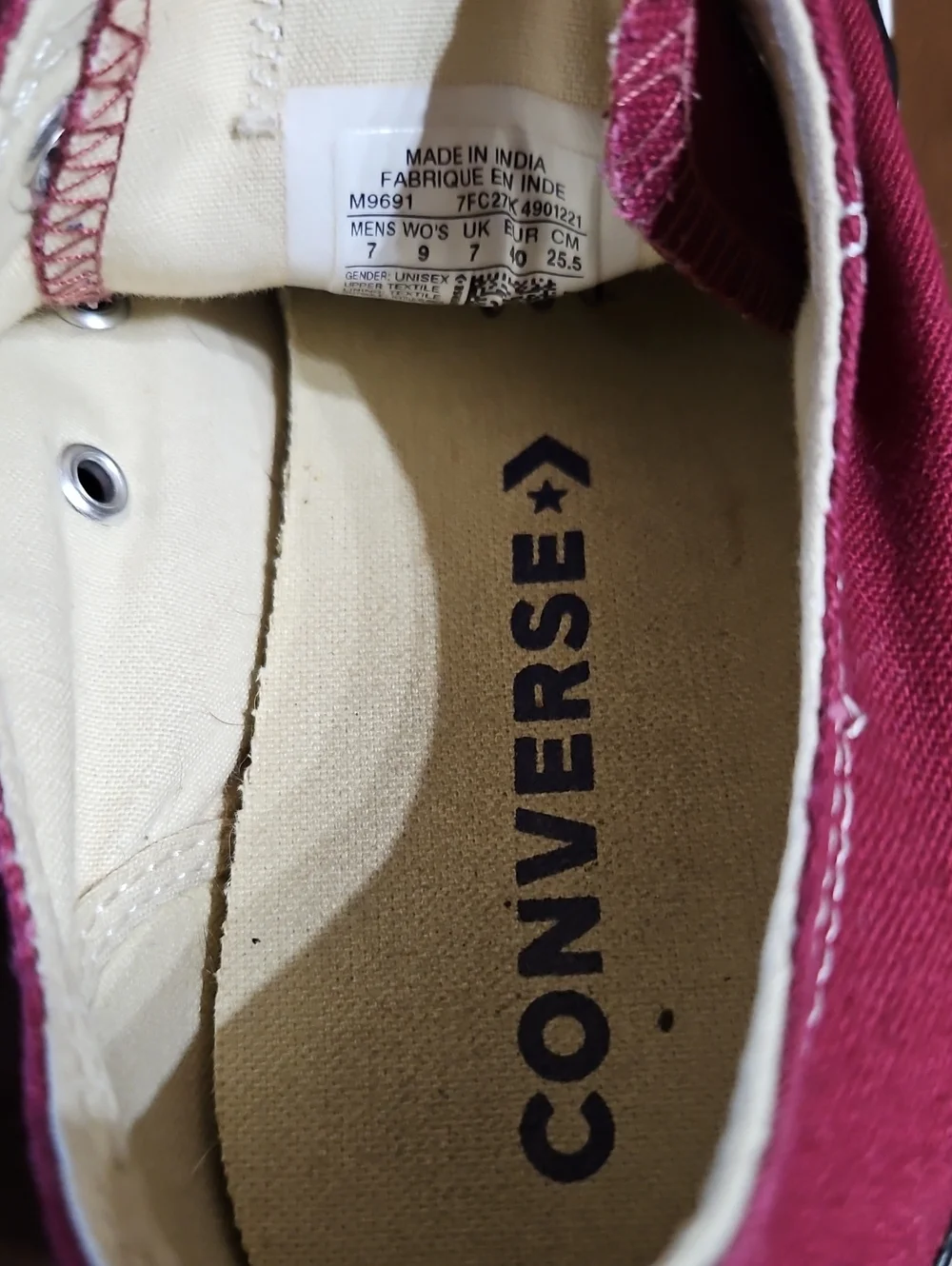 Converse Chuck Taylor All Star Ox Lace Up Low Top Sneakers Shoes Maroon White
